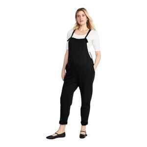 NWT Old Navy Maternity Knotted-Strap Fleece Overalls size women’s large